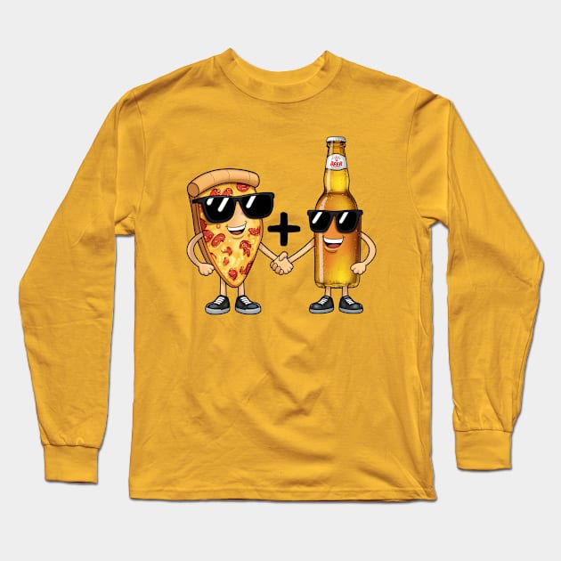 Pizza and Beer Long Sleeve T-Shirt by aesthetice1